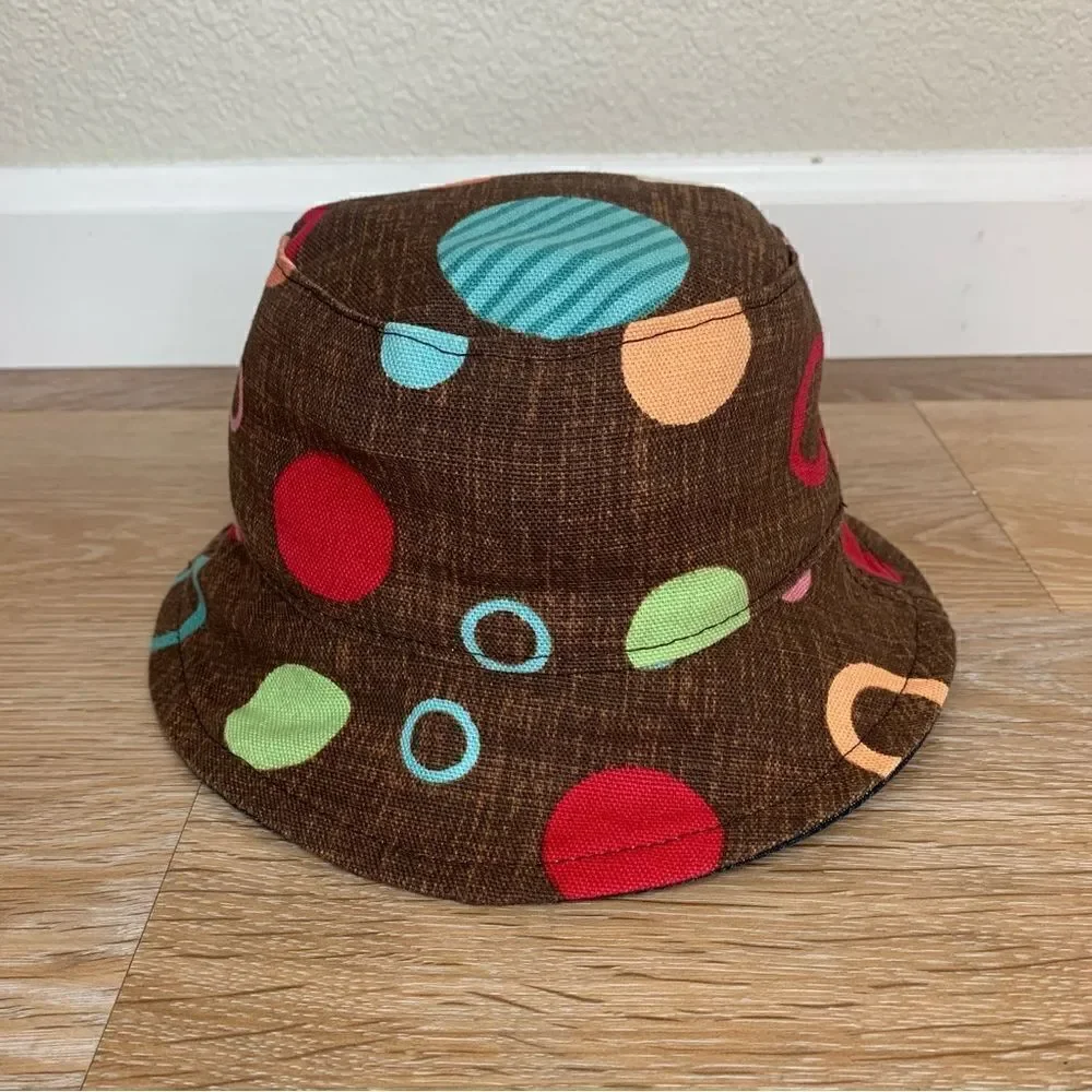 6-12 Months Hand Made Baby Girl Reversible Bucket Hat